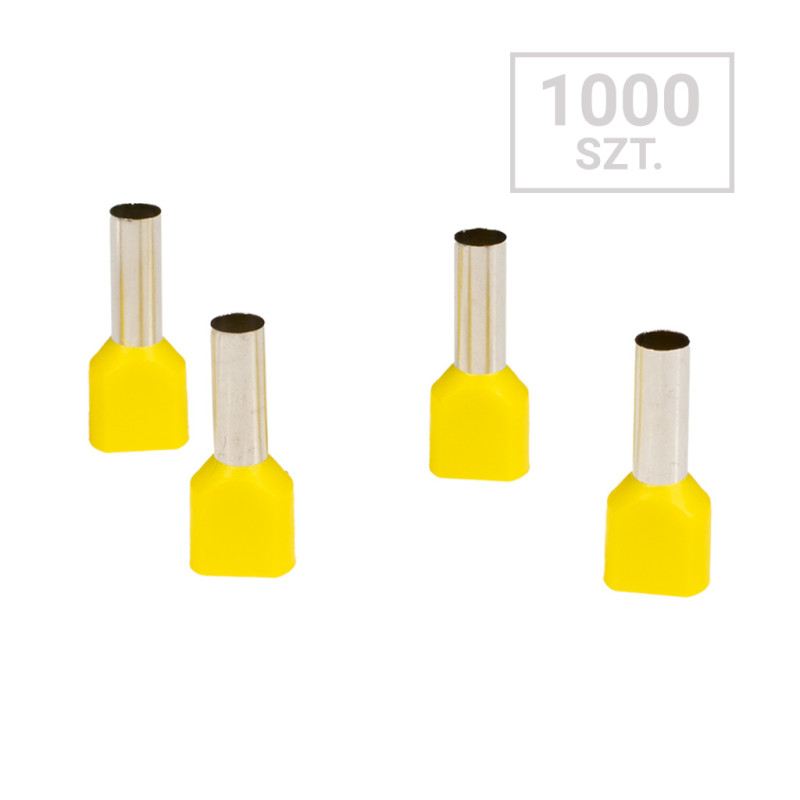 Końcówka tulejkowa 2x  6,0mm2 L-14mm 1000szt TE6014-A 