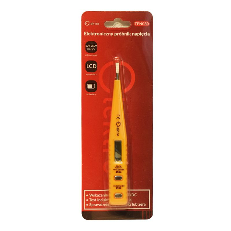 Próbnik wskaźnik napięcia 125mm elektroniczny