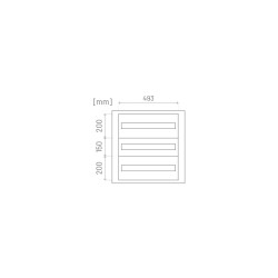 Obudowa natynkowa SIGMA 3x24m 600x600x200 IP55 drzwi szklane MSG72