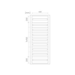 Obudowa natynkowa SIGMA 9x24m 1500x600x250 IP55 drzwi szklane MSG216