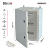Obudowa Kappa  51M 3x17 50x40x18 MM907y IP65 d.pełne+przepust 