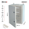 Obudowa Kappa  68M 4x17 60x40x20 MM908y IP65 d.pełne+przepust 