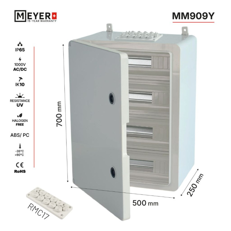 Obudowa Kappa  88M 4x22 70x50x25 MM909yy IP65 d.pełne+przepust2x 