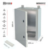 Obudowa Kappa 50x35x19 MB9051y IP65 d.pełne+płyta metal+przepust 