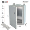 Obudowa Kappa 60x40x20 MB9081y IP65 d.pełne+płyta metal+przepust 