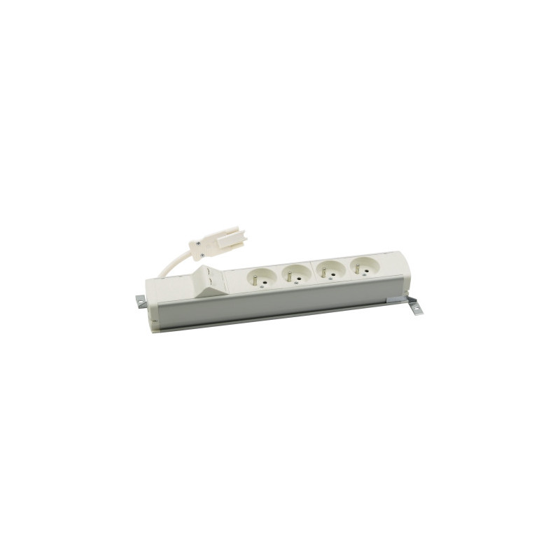 Listwa standardowa 4x230V + 2xRJ45 keystone alu-biały KOTANKT SIMON 480