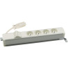 Listwa standardowa 4x230V + 2xRJ45 keystone alu-biały KOTANKT SIMON 480