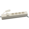 Listwa standardowa 4x230V + 2xRJ45 keystone biały KOTANKT SIMON 480