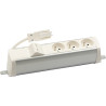 Listwa poszerzona 3x230V + 2xRJ45 keystone aluminium-biały KOTANKT SIMON 480