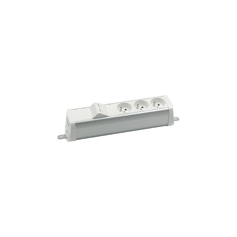 Listwa poszerzona 3x230V + 2xRJ45 keystone biały KOTANKT SIMON 480