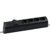 Listwa poszerzona 4x230V + 2xRJ45 keystone czarny KOTANKT SIMON 480