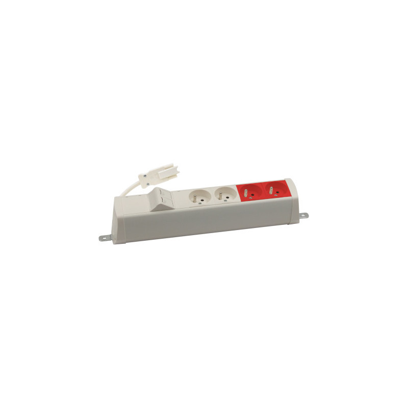 Listwa poszerzona 2x230V + 2xDATA + 2xRJ45 keystone biały KOTANKT SIMON 480