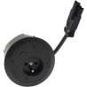 Gniazdo meblowe 1x230V + ładowarka USB typ C + czarny KOTANKT SIMON 480