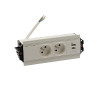 Indesk 2x230V + ładowarka USB typ A+C+ złącze 10 cm przewód biały KOTANKT SIMON 480