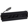 Spinner 3x230V + USB A+C + moduł dla 2 złączy RJ45 keystone czarny KOTANKT SIMON 480