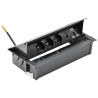 Cover 3x230V + USB A+C + moduł dla 2 złączy RJ45 keystone+ złącze 10 cm przewód czarny KOTANKT SIMON 480