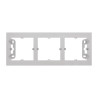 Puszka natynkowa potrójna do ramek LINE/DUO aluminium mat Kontakt Simon 55