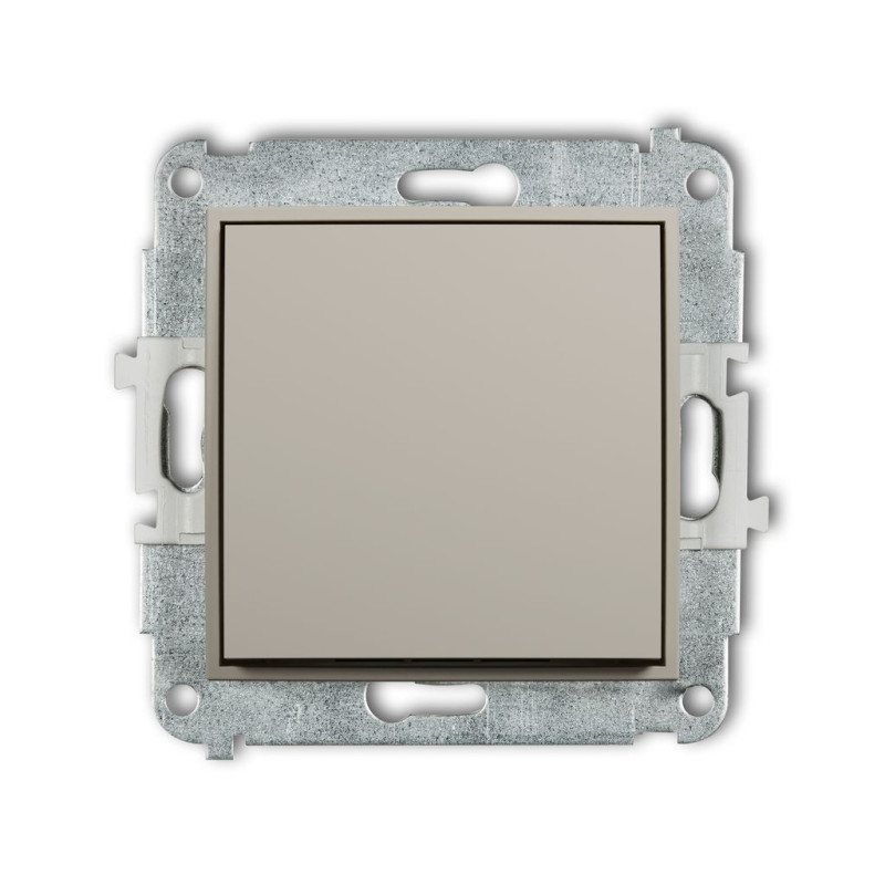 Mechanizm łącznika zwiernego, jednobiegunowego (bez piktogramu) taupe Karlik ICON