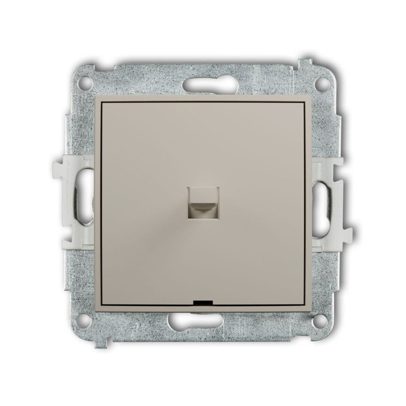 Mechanizm łącznika zwiernego, jednobiegunowego w stylu amerykańskim (bez piktogramu) taupe Karlik ICON