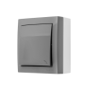 Łącznik schodowy natynkowy IP44 szary Kontakt Simon Aquaclick