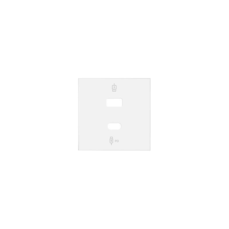 Pokrywa podwójnej ładowarki USB C+A dla 10000296-039 biały mat Kontakt Simon 100