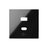 Pokrywa podwójnej ładowarki USB C+A dla 10000296-039 czarny Kontakt Simon 100