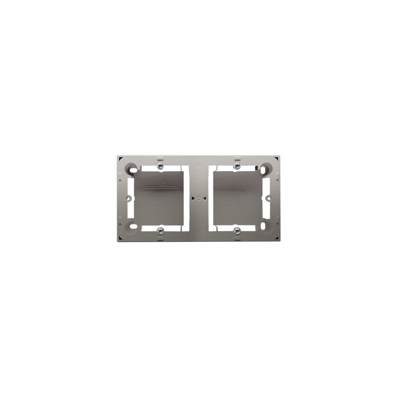 Puszka natynkowa płytka (31mm) podwójna satynowy Kontakt Simon Basic