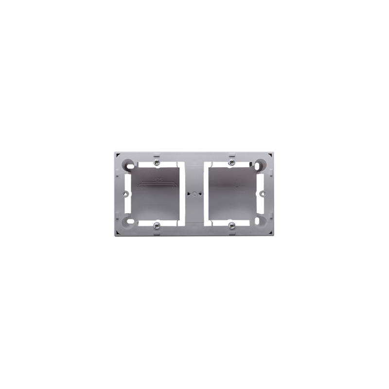 Puszka natynkowa płytka (31mm) podwójna stal inox Kontakt Simon Basic