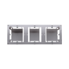 Puszka natynkowa płytka (31mm) potrójna stal inox Kontakt Simon Basic