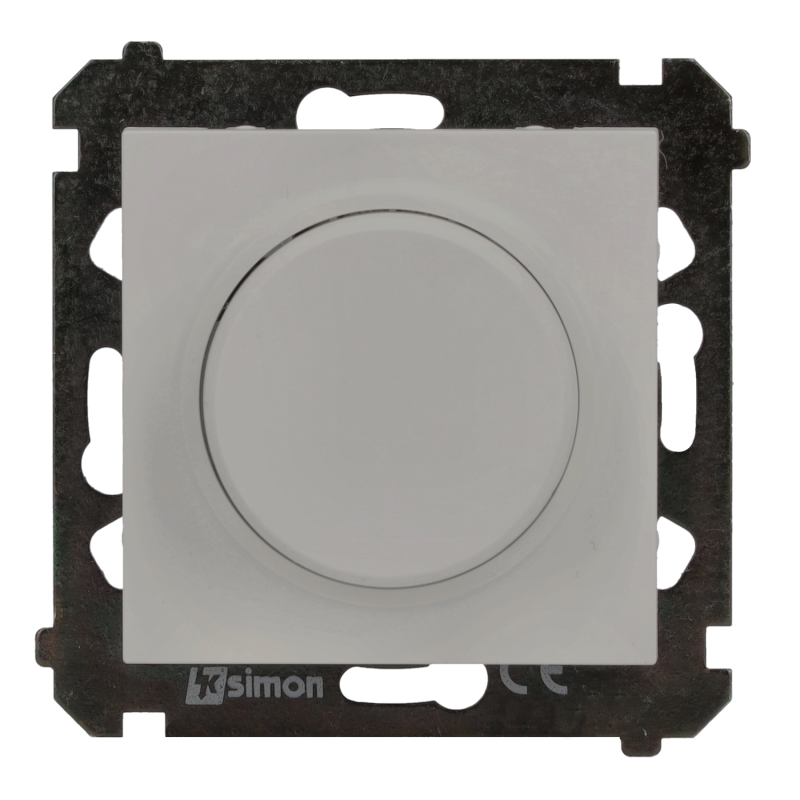 Ściemniacz obrotowy do LED ściemnialnych 230V 2–200W jasnoszary mat Kontakt Simon 55