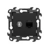 Gniazdo antenowe typu F + RJ45 kat.6 czarny mat Kontakt Simon 24