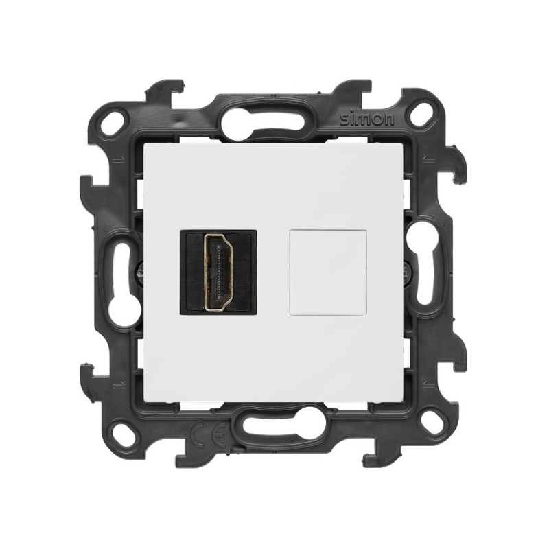 Gniazdo HDMI ver. 2.1 pojedyncze biały Kontakt Simon 24