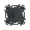 Gniazdo HDMI ver. 2.1 pojedyncze grafit mat Kontakt Simon 24