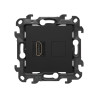 Gniazdo HDMI ver. 2.1 pojedyncze czarny mat Kontakt Simon 24