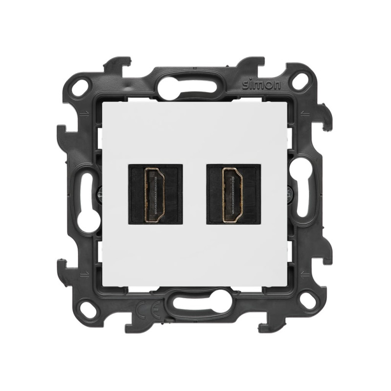 Gniazdo HDMI ver. 2.1 podwójne biały Kontakt Simon 24