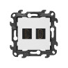 Gniazdo HDMI ver. 2.1 podwójne biały Kontakt Simon 24