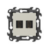 Gniazdo HDMI ver. 2.1 podwójne kaszmirowy Kontakt Simon 24
