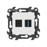Gniazdo HDMI ver. 2.1 + USB A 3.0 biały Kontakt Simon 24