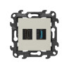 Gniazdo HDMI ver. 2.1 + USB A 3.0 kaszmirowy Kontakt Simon 24