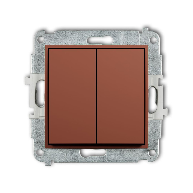 Mechanizm łącznika podwójnego krzyżowego (bez piktogramu) terakota Karlik ICON