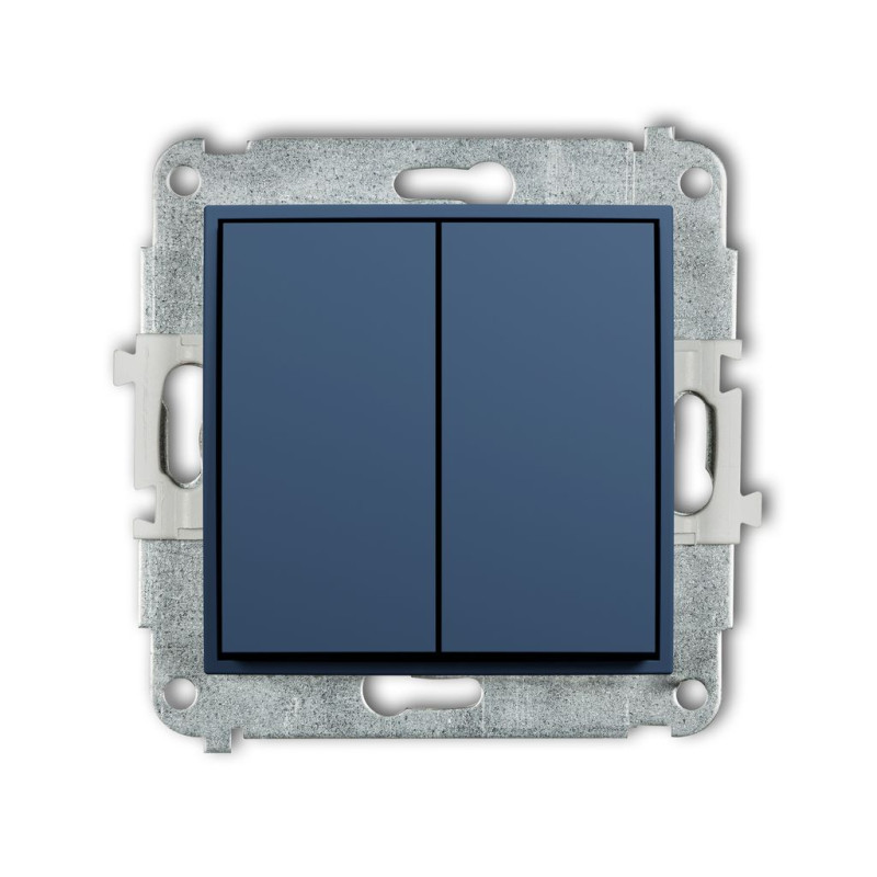 Mechanizm łącznika zwiernego, świecznikowego (bez piktogramu, wspólne zasilanie) navy blue Karlik ICON