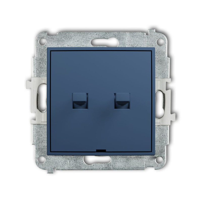 Mechanizm łącznika zwiernego, świecznikowego w stylu amerykańskim (bez piktogramu, wspólne zasilanie)  navy blue Karlik ICON