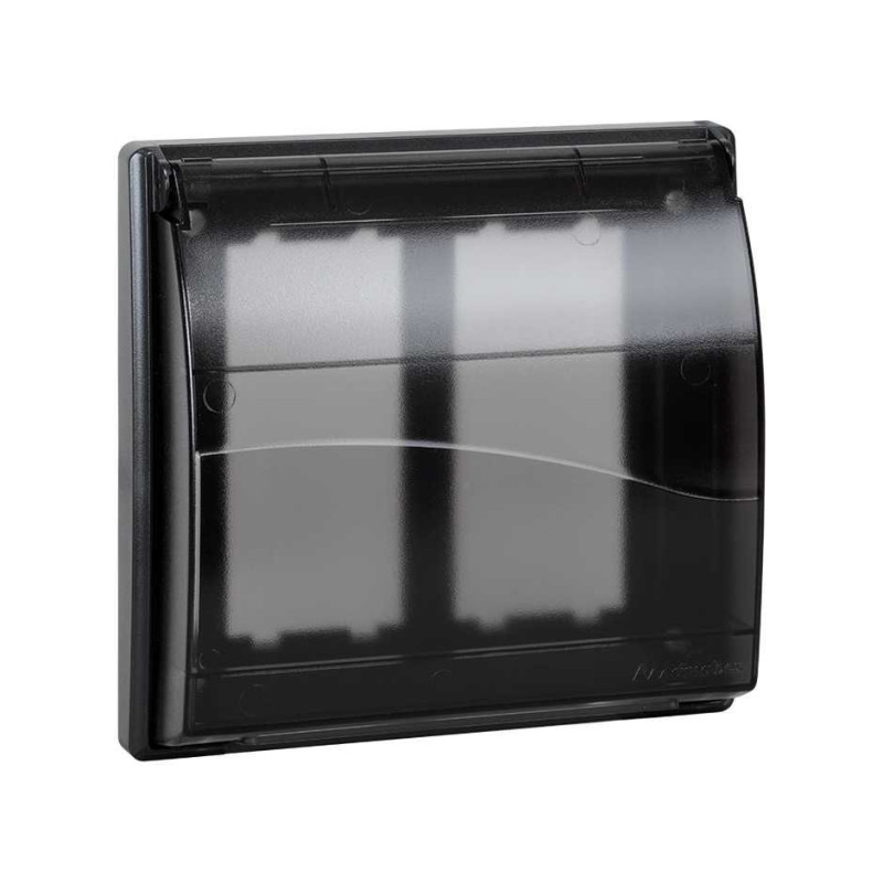 Ramka 2-modułowa do puszki SBM250 z pokrywą 4x k45 szary grafit Kontakt Simon Connect