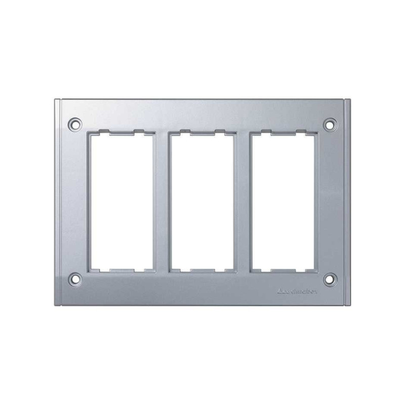 Ramka 3-modułowa do puszki SBM350 6x k45 aluminium Kontakt Simon Connect
