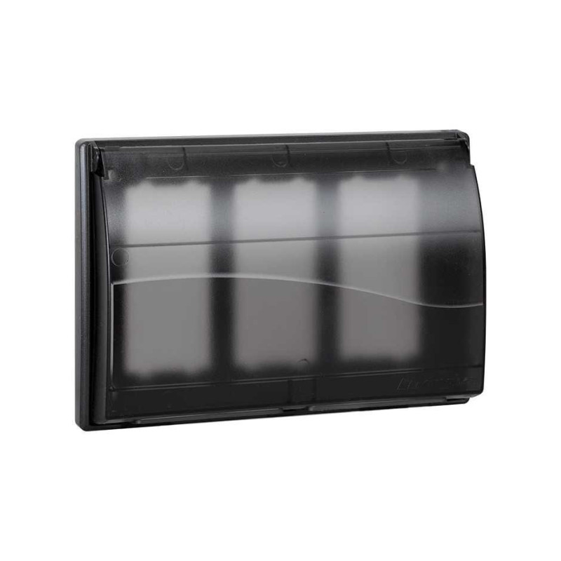 Ramka 3-modułowa do puszki SBM350 z pokrywą 6x k45 szary grafit Kontakt Simon Connect