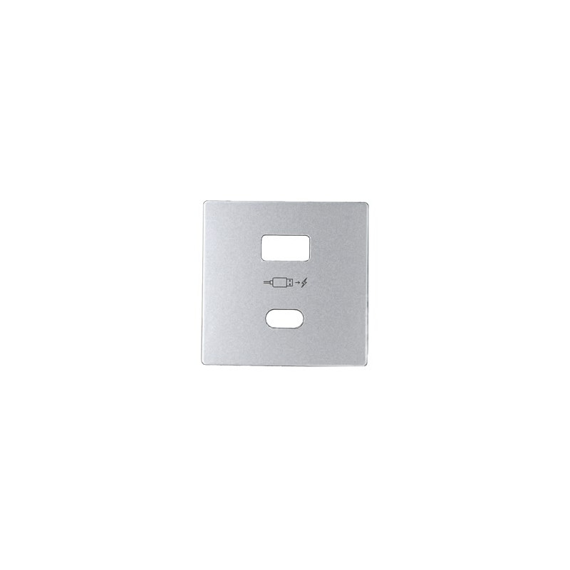 Pokrywa do ładowarki USB typ A+C aluminium Kontakt Simon 82