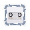 Gniazdo końcowe RTV-DATA biały KONTAKT SIMON 10