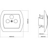 Gniazdo antenowe RTV-SAT końcowe srebrny KARLIK TREND