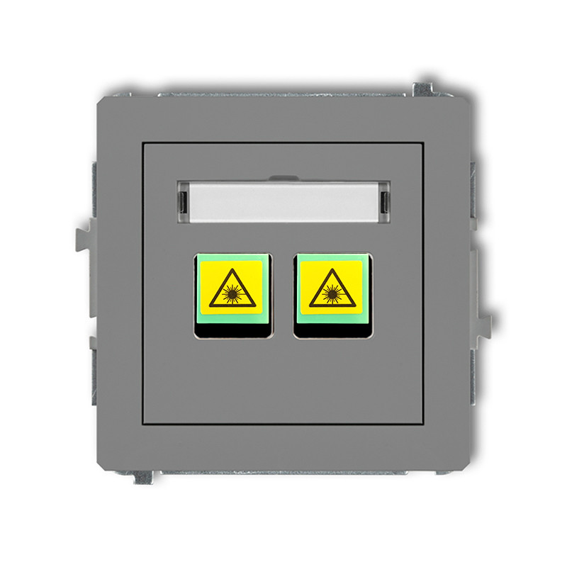 Mechanizm gniazda światłowodowego/optycznego podwójnego szary mat Karlik DECO