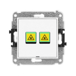 Gniazdo światłowodowe/optyczne podwójne bez pola opisowego biały Karlik ICON